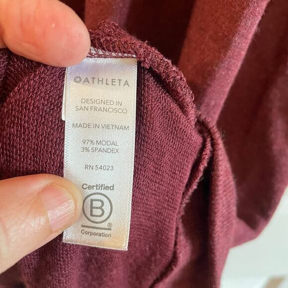 Athleta Mindset Sweatshirt Dress Womens Curved Hem Modal *Estimated Size Large* - Picture 3 of 12